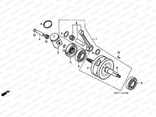 E-7 CRANKSHAFT