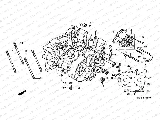 E-7 CRANKSHAFT / OIL PUMP