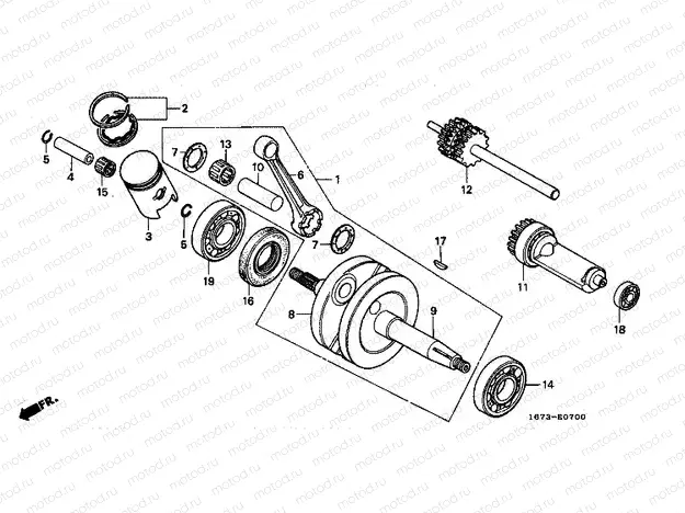E-7 CRANKSHAFT / PISTON