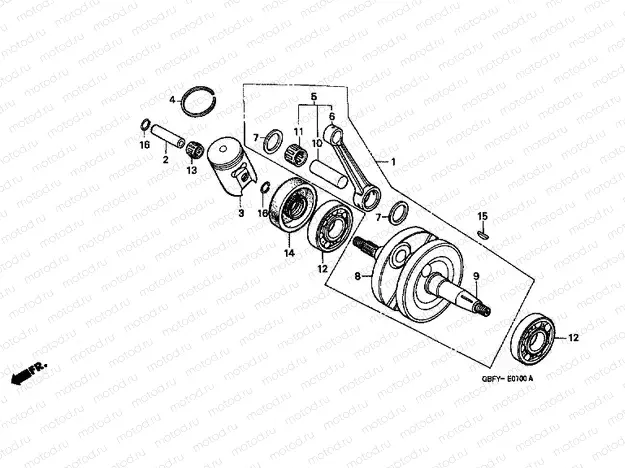 E-7 CRANKSHAFT / PISTON