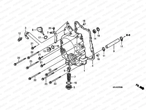 E-7 RIGHT CRANKSHAFT COVER (FES1253-5) (FES1503-5)