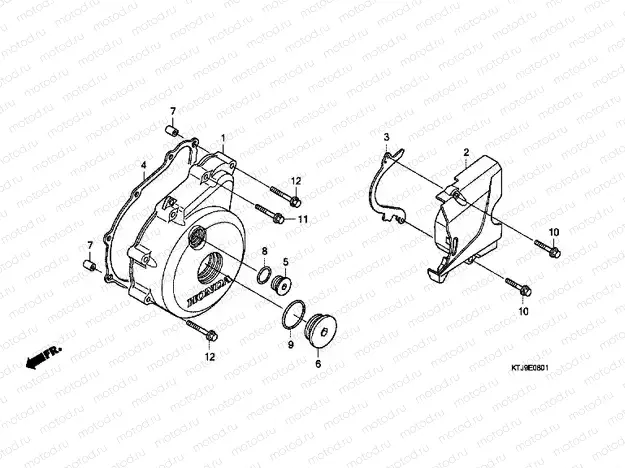 E-8-1 LEFT CRANKSHAFT COVER (CGR125SHA, B)