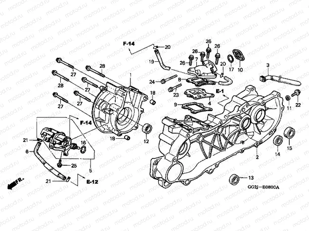 E-8 CRANKSHAFT / OIL PUMP