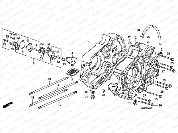 E-8 CRANKSHAFT / OIL PUMP