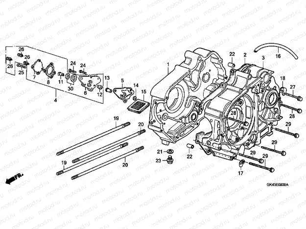 E-8 CRANKSHAFT / OIL PUMP (C50DF / G / DG / J / N / SN)