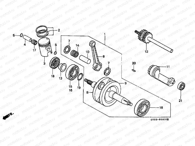 E-8 CRANKSHAFT / PISTON