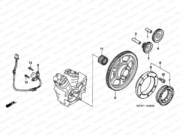 E-8 DISTRIBUTOR GENERATOR / CLUTCH START