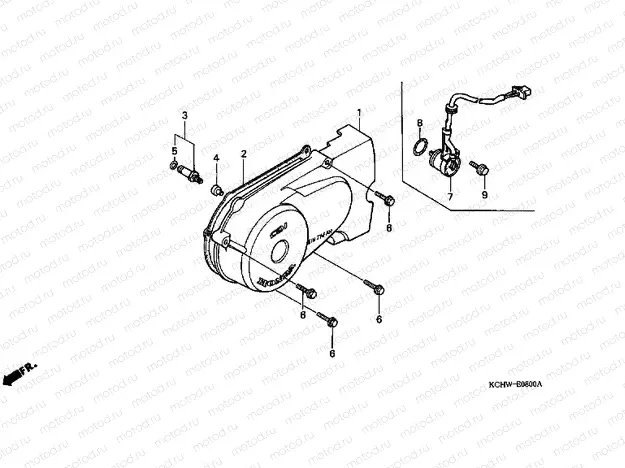 E-8 LEFT CRANKSHAFT COVER (1)