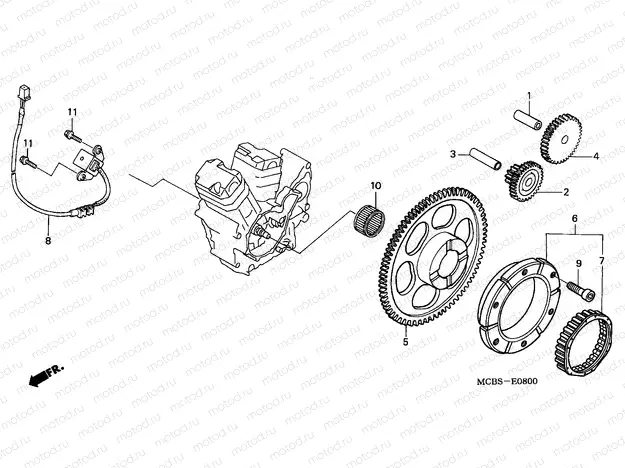 E-8 PULSE GENERATOR/ STARTING CLUTCH