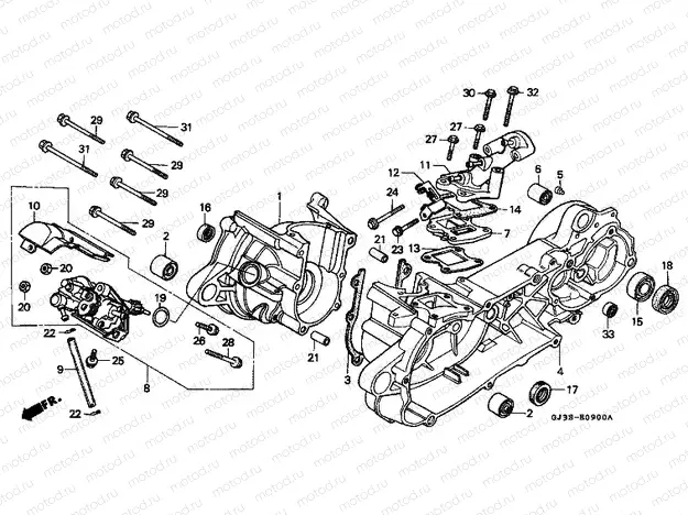 E-9 CRANKSHAFT / OIL PUMP