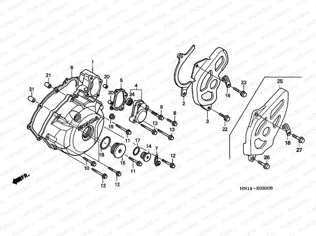E-9 LEFT CRANKCASE COVER