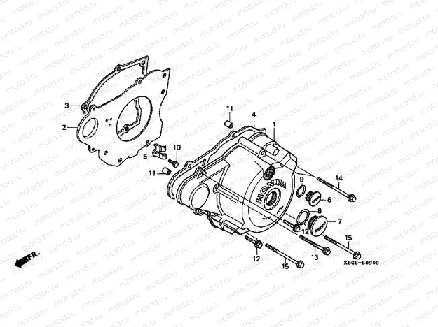 E-9 LEFT CRANKSHAFT COVER