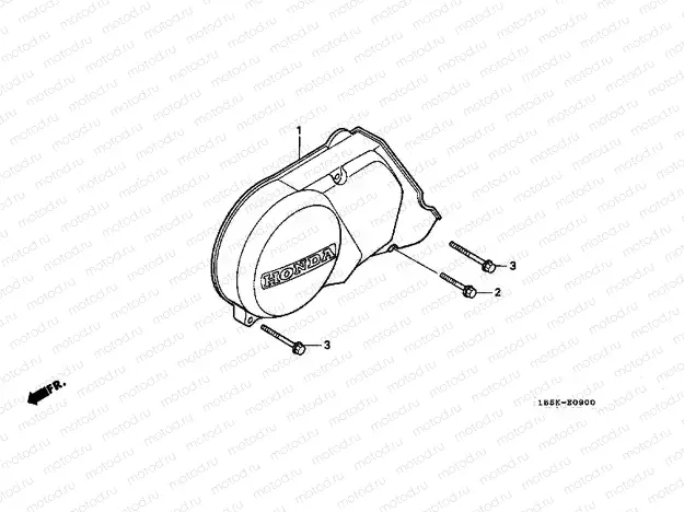 E-9 LEFT CRANKSHAFT COVER
