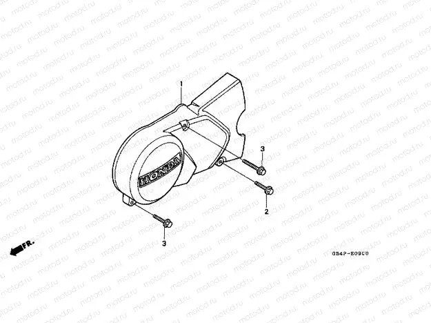 E-9 LEFT CRANKSHAFT COVER