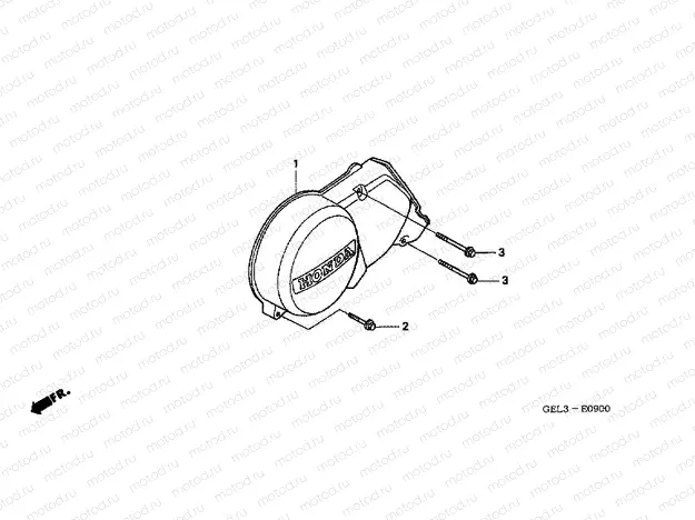 E-9 LEFT CRANKSHAFT COVER