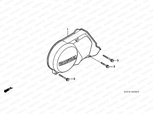 E-9 LEFT CRANKSHAFT COVER