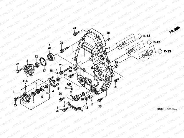 E-9 REAR CRANKSHAFT COVER