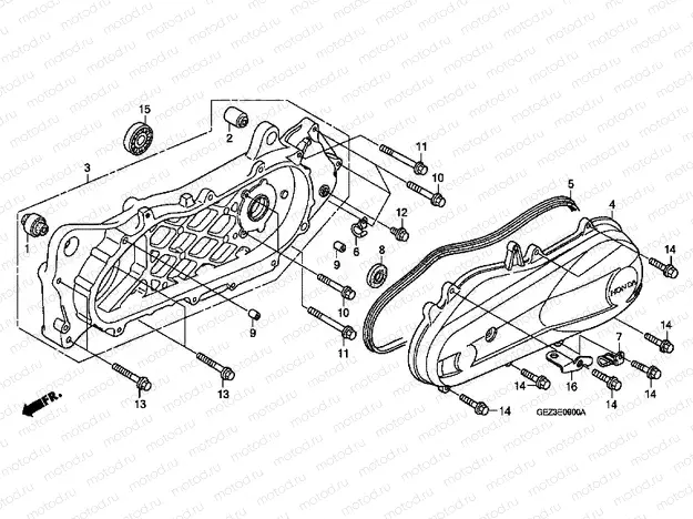 E-9 SWING / LEFT CRANKSHAFT COVER