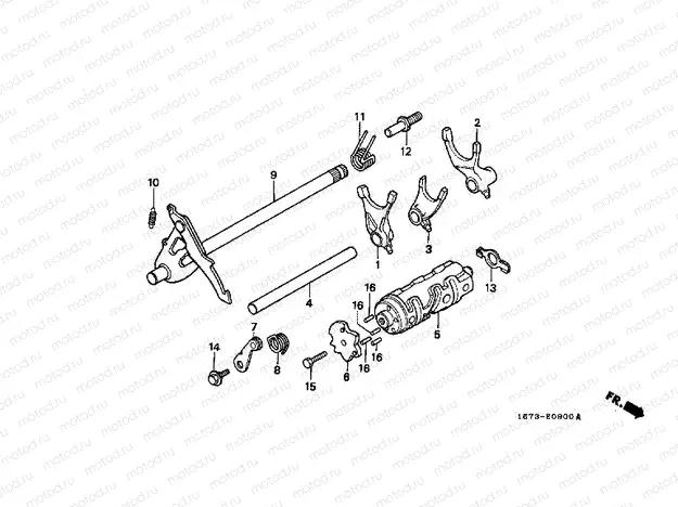 E-9 TRANSMISSION DRUM / CLUTCH FORK