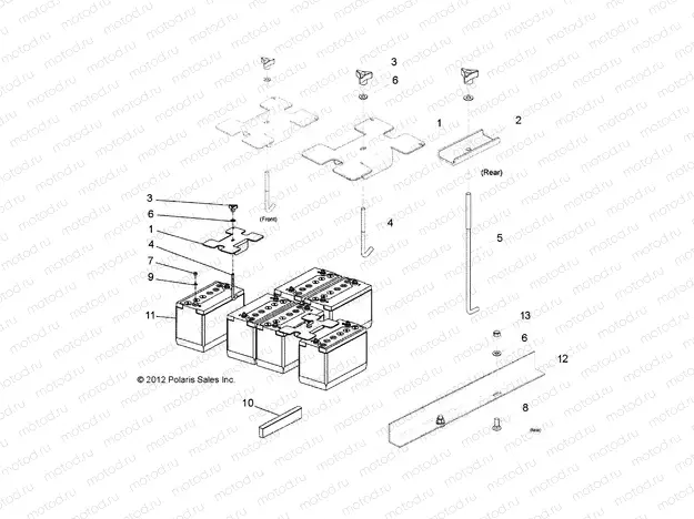 ELECTRICAL | ELECTRICAL, BATTERIES and HOLD DOWN - L15G2/4/6 ALL OPTIONS (49GEMELECTRICAL13BATTERY)