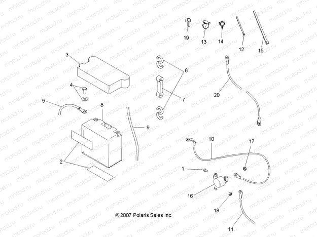 ELECTRICAL | ELECTRICAL, BATTERY - A09BA50FA (49ATVBATTERY08SCRAM2X4)