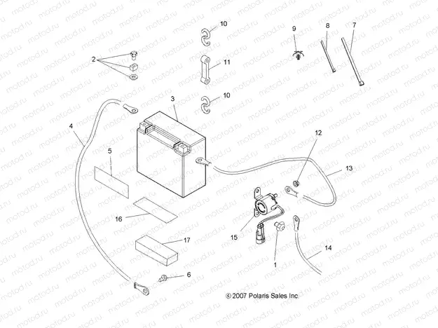 ELECTRICAL | ELECTRICAL, BATTERY - A09MN50ET (49ATVBATTERY09SP500EFI)
