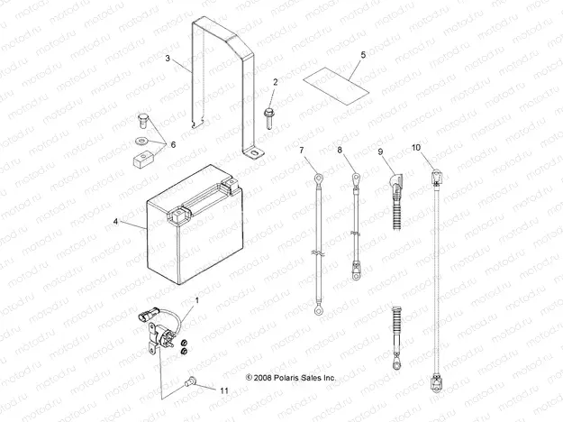 ELECTRICAL | ELECTRICAL, BATTERY - A09ZN55AL/AQ/AS/AT/AX (49ATVBATTERY09SPXP550)