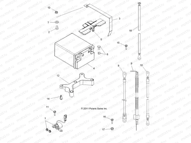 ELECTRICAL | ELECTRICAL, BATTERY - A13DN5EFL (49ATVBATTERY12SPTRG550)