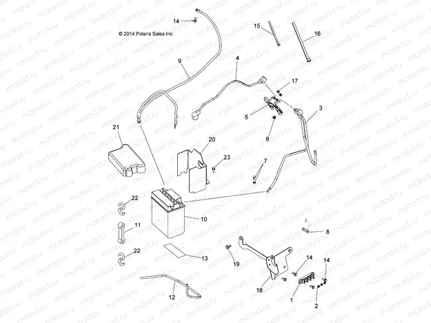 ELECTRICAL | ELECTRICAL, BATTERY - A15SEB57CA/CJ/SEC57CJ/CA (49ATVBATTERY15QUAD)