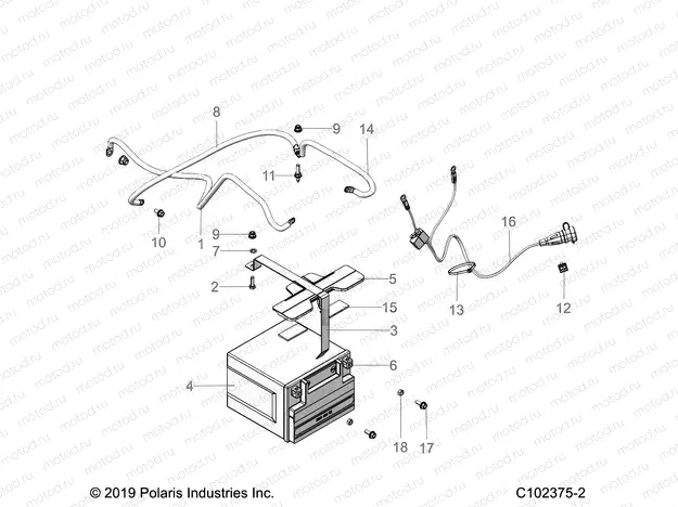 ELECTRICAL | ELECTRICAL, BATTERY - A20SVA85A3 (C102375-2)