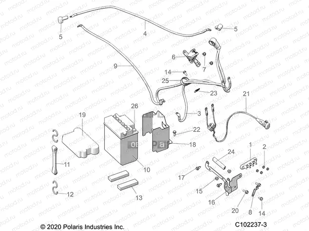 ELECTRICAL | ELECTRICAL, BATTERY - A22SDE57A4/B4 (C102237-3)