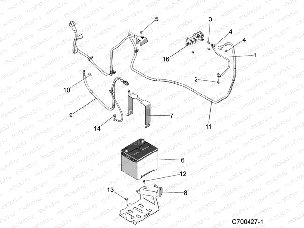 ELECTRICAL | ELECTRICAL, BATTERY - D21BBPD4B4 (C700427-1)