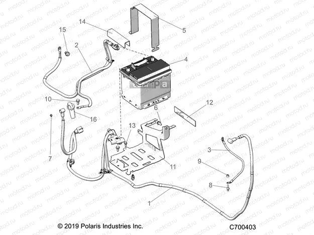 ELECTRICAL | ELECTRICAL, BATTERY - R23RRED4FA/DA/SD4CA/CK (C700403)