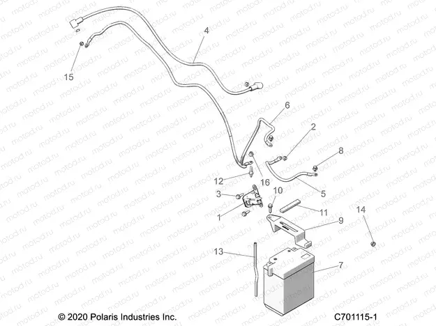 ELECTRICAL | ELECTRICAL, BATTERY - Z20CHA57K2 (C701115-1)