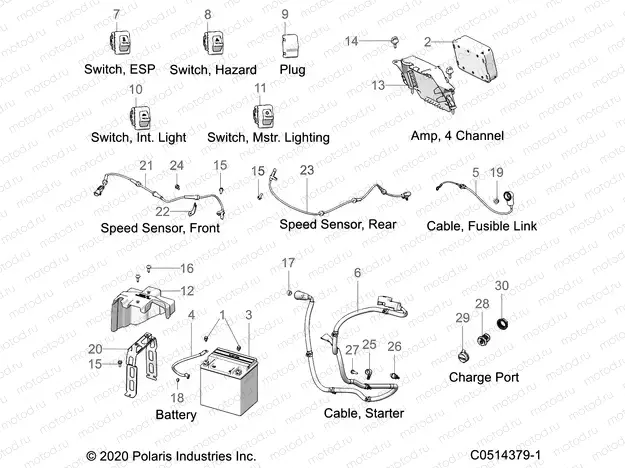 ELECTRICAL | ELECTRICAL, COMPONENTS 2 - T21AARGB/SGD ALL OPTIONS (C0514379-1)