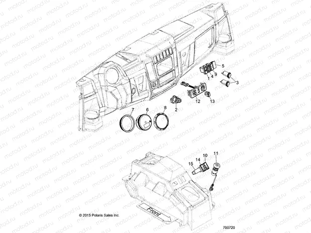 ELECTRICAL | ELECTRICAL, DASH CONTROLS - D16B3PD1AJ/B4 (700720)