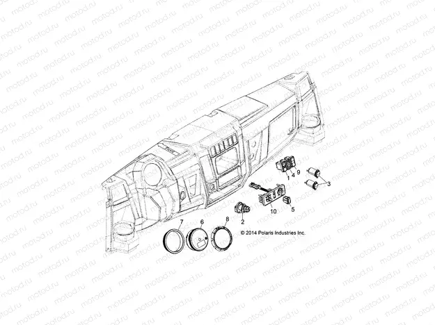 ELECTRICAL | ELECTRICAL, DASH CONTROLS - R151DPD1AA/2D (49BRUTUSCONTROLS14)
