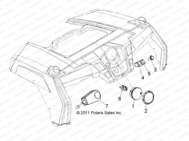 ELECTRICAL | ELECTRICAL, DASH INSTRUMENTS and CONTROLS - R13XT9EFX (49ATVDASH12RZRXPI)