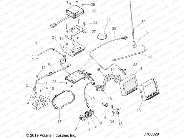 ELECTRICAL | ELECTRICAL, DASH INSTRUMENTS AND CONTROLS - Z20PAL92AG/AP/BG/BP/LG/G92AG/AP/LG (C700829)