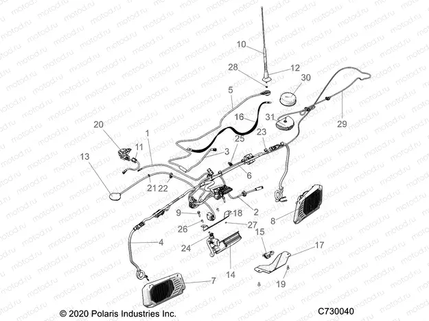 ELECTRICAL | ELECTRICAL, DASH INSTRUMENTS, RIDE COMMAND - R20RSY99A9/AA/AP/AX/B9/BA/BP/BX (C730040)