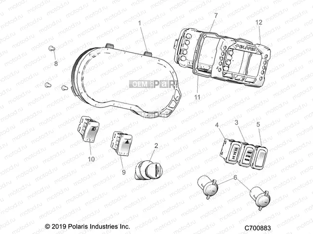 ELECTRICAL | ELECTRICAL, DASH INSTUMENTS - R20RRE99F1/F9/FK/S99C1/C9/CK/S99F1/F9/FK/P99CF/FF  (C700883)
