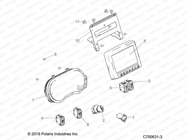 ELECTRICAL | ELECTRICAL, DASH INSTUMENTS - R20RRK99A9/AA/AF/AP/AX/B9/BA/BF/BP/BX (C700631-3)