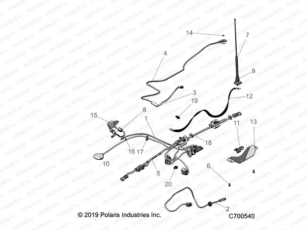 ELECTRICAL | ELECTRICAL, DASH INSTUMENTS, RIDE COMMAND PREM - R19RRU99/A/B (C700540)