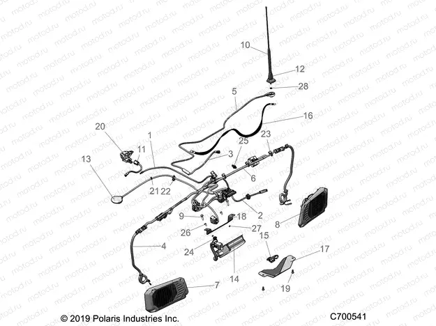 ELECTRICAL | ELECTRICAL, DASH INSTUMENTS, RIDE COMMAND - R19RRU99/A/B (C700541)