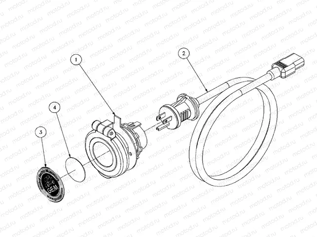 ELECTRICAL | ELECTRICAL, EXTERIOR CHARGING INLET - e2/e4/e6/eS/eL/eLXD (49GEMELECTRICAL11CHARGEREXT)