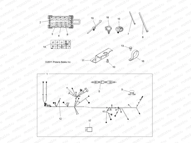 ELECTRICAL | ELECTRICAL, HARNESS - A12DN5EAF/EAR (49ATVHARNESS12SPTRG550)