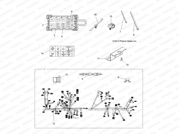 ELECTRICAL | ELECTRICAL, HARNESS - A13DN8EFW (49ATVHARNESS13SPTRGEPS850I)