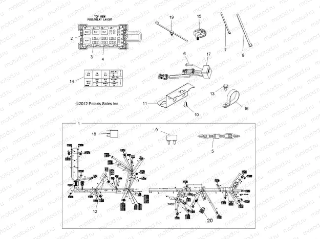 ELECTRICAL | ELECTRICAL, HARNESS - A13TN55FA (49ATVHARNESS13SPX2550I)