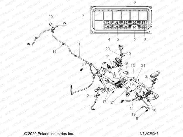ELECTRICAL | ELECTRICAL, HARNESS - A21SXV95AG/CAG (C102361-1)