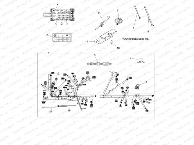 ELECTRICAL | ELECTRICAL, HARNESS, EPS - A13GH8EAK (49ATVHARNESS13SCRAM850)